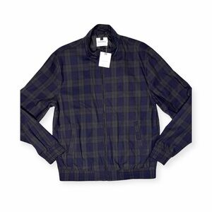 Topman Men's Plaid Jacket - Black and Green